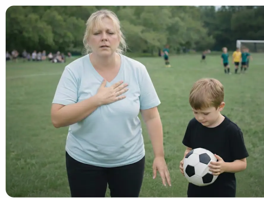 womman with breath difficult